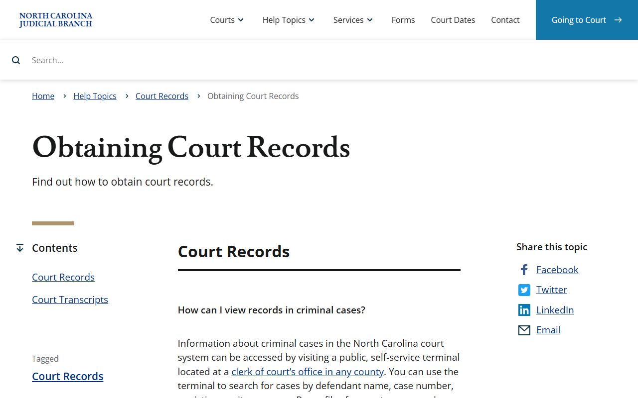 Person County court records access after jail arrest instructions
